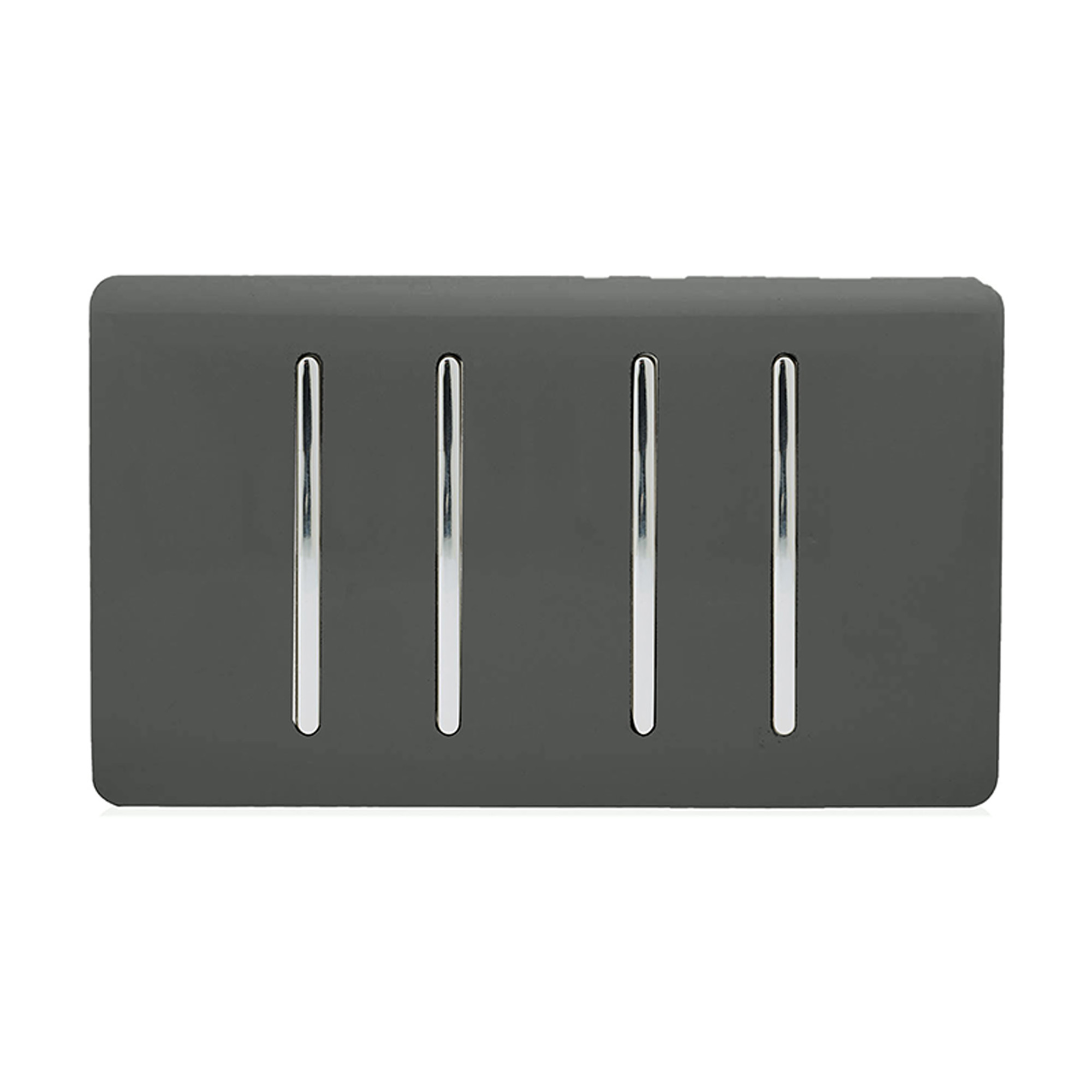 4 Gang (1x2 Way 3x3 Way Intermediate) Charcoal